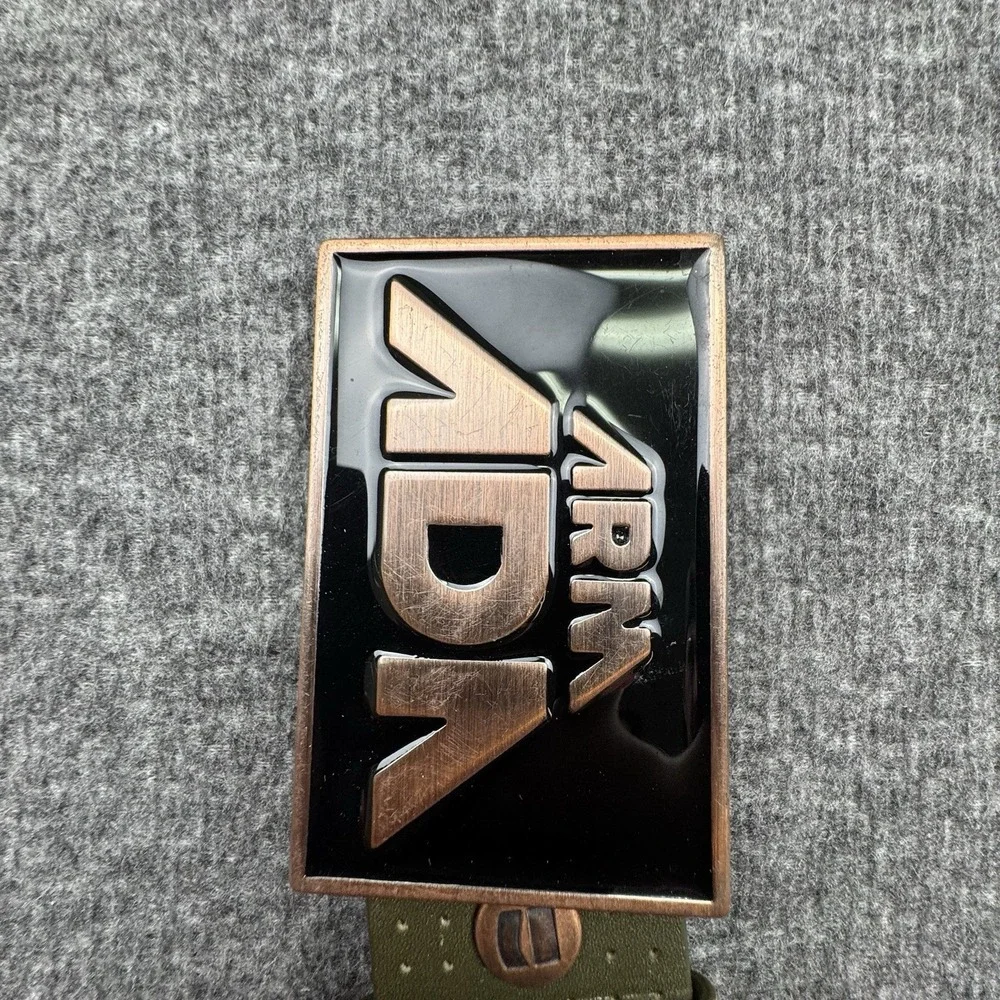 Armada Snowboards Belt Belt Buckle Green Leather Sz Large 36-40
